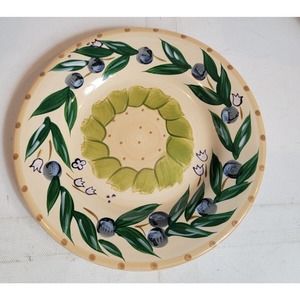 Everyday Living Dinner‎ Plate Olives Flowers Replacement 8.5" Dishwasher Safe